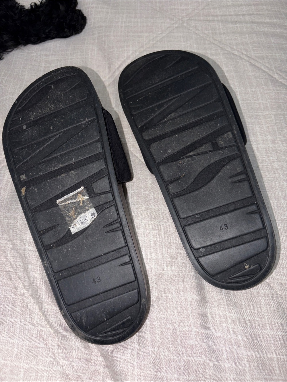 All Saints Black Slide Sandals with Logo Strap - Picture 2 of 2